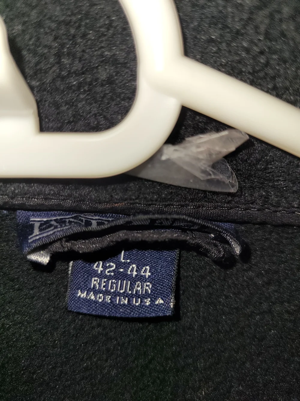 Lands End Black Puffer-Style Fleece Jacket